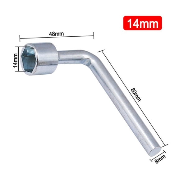 KDJ 1Pc L-Shaped Socket Wrench Hexagonal Wrench Multi Triangle Wrench Hex Key Plumber Socket Wrench Hand Tools 7/8/10/12/13/14mm
