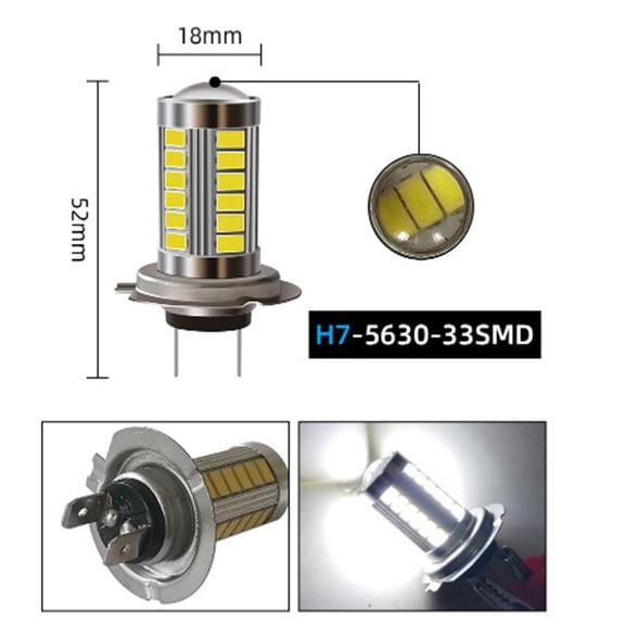 KDJ 1pcs Motorcycle LED Headlight Car LED Fog Light 33SMD H4 H7 H1 H3 Super Bright