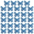 thumbnail image 1 of KDJ 24PCS 3D Frosted Glitter Butterfly Wall Stickers Party Background Decorations - for Home Decor, 1 of 8