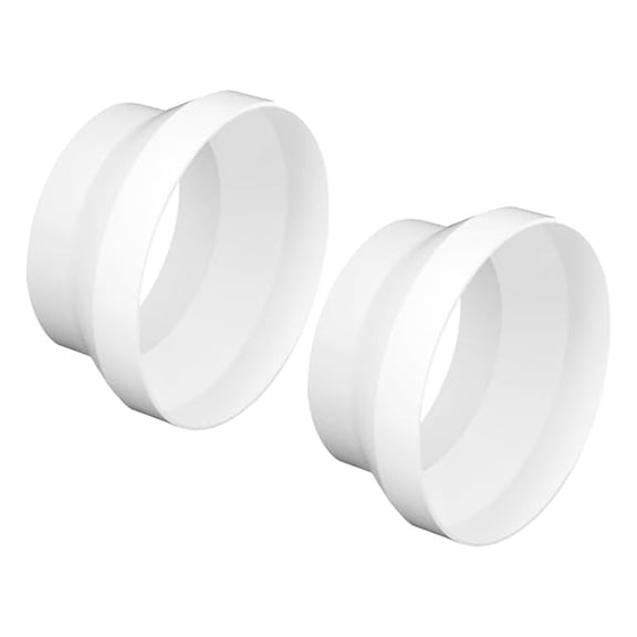 KDJ 2Pcs Round Ducting Reducer 150mm to 100mm ABS Pipe Connector - for Home Decor
