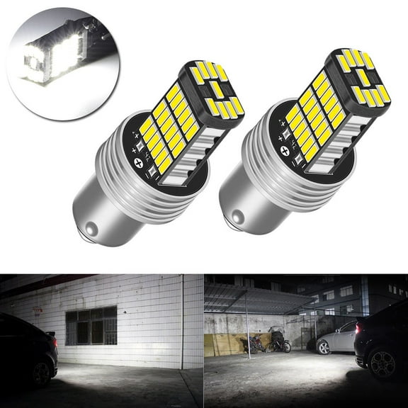 KDJ 2pcs 1156 BA15S LED Bulbs 4014 LED Car Turn Signal Reverse Brake Ligh White