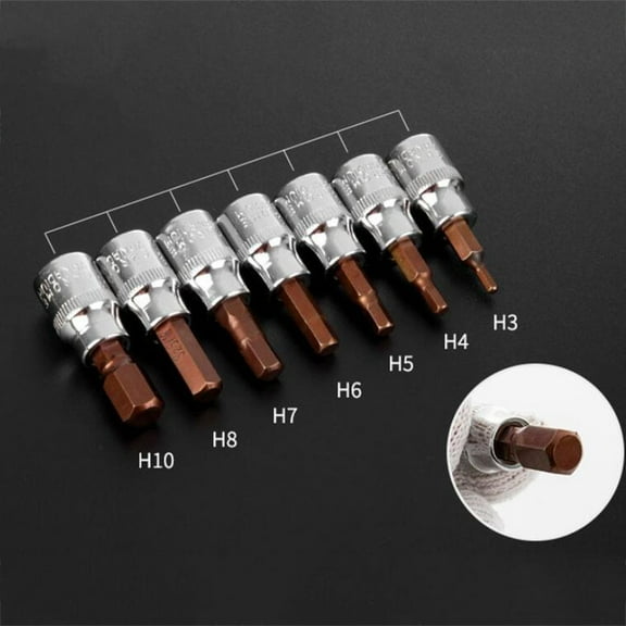 KDJ 3/8 Inch Drive Hex Socket Bit Torx Screwdriver Bits H3 H4 H5 H6 H8 H10 Wrench Socket Adapter T10 T30 T40 T50 T55