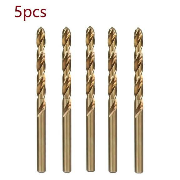 KDJ 5pcs HSS-Co M35 Cobalt Drill Bit Set 1-8mm Round Shank For Stainless Steel Steel Iron Aluminum Wood Hole Saw Drilling Tools