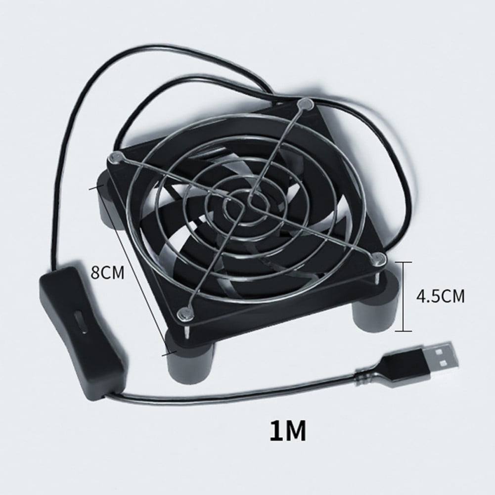 KDJ 80mm DC 5V USB Router Cooling Fan DIY PC Cooler TV Box Wireless ...