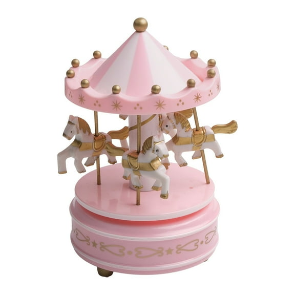 KDJ Carousel Music Box Rotate Rotation Romantic Carousel Handicraft Music Box Gifts - for Home Decor