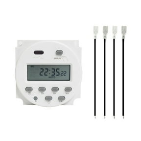 KDJ Digital Timer DC/AC 12V 16A LCD Display Programmable Timer Switch Digital Electronic Daily LCD Time Relay Switch Digital Timer