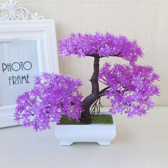 KDJ Flower Plastic Mini Bonsai Welcoming Pine Home Wedding Decor - for Home Decor