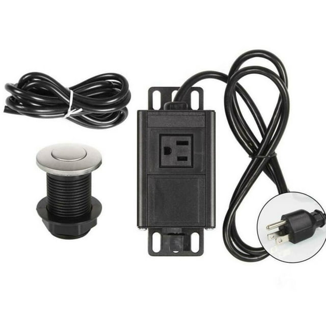 KDJ Garbage Disposal Air Switch Kit Single Outlet Single Control On/Off