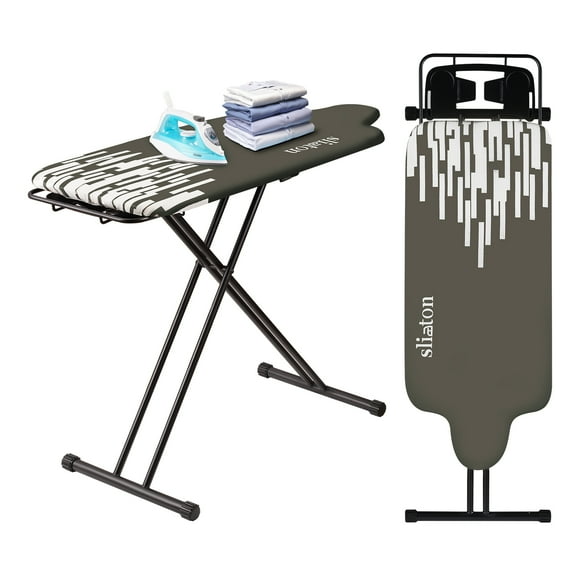 Extra Large Ironing Board with large hang rail and iron rest Adjustable Height 64"L x 20"W x 38"H