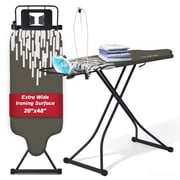 Extra Large Ironing Board with large hang rail and iron rest Adjustable Height 64"L x 20"W x 38"H