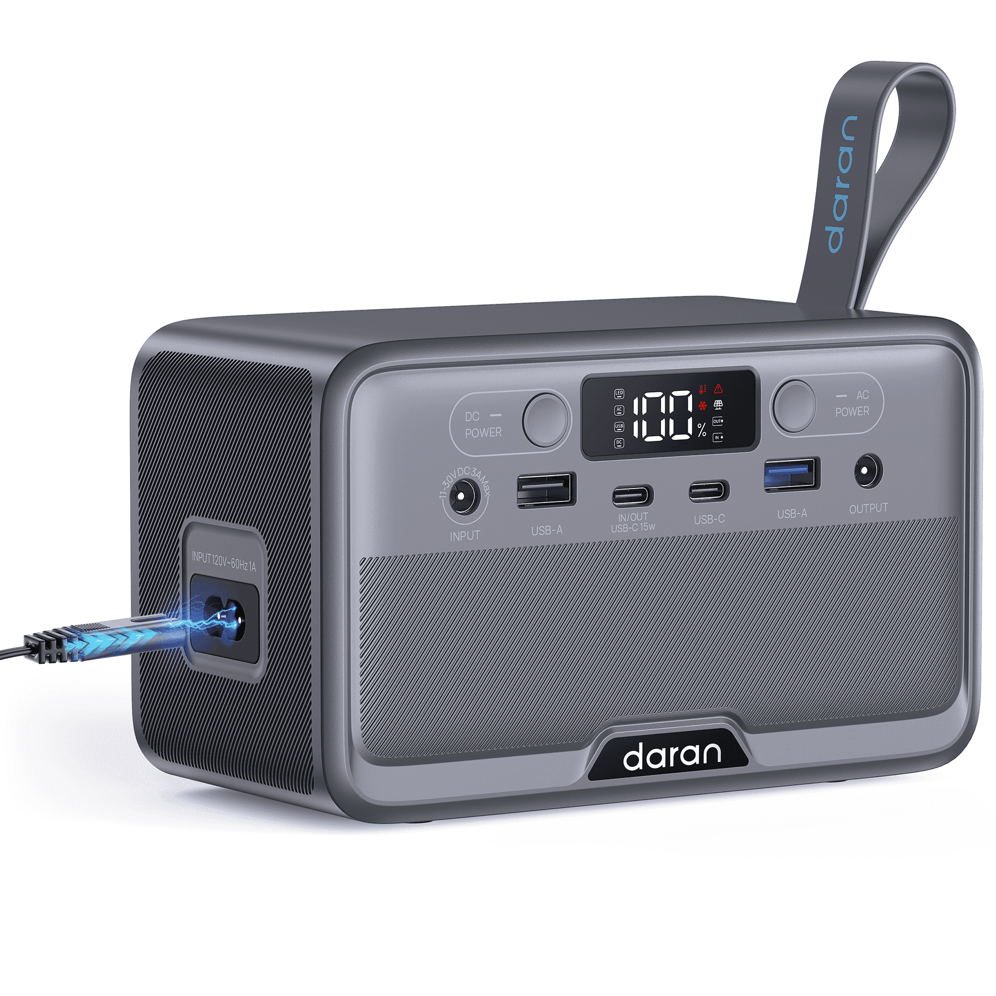 KDJ HOME Portable Power Station 28000mAh LiFePO4 Battery, 100W AC Laptop Power Station, Fast Charging with 4-Port USB & PD