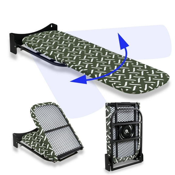 Slieton Wall-Mounted Steel Farme Swivel Ironing Board Space-Saving Design