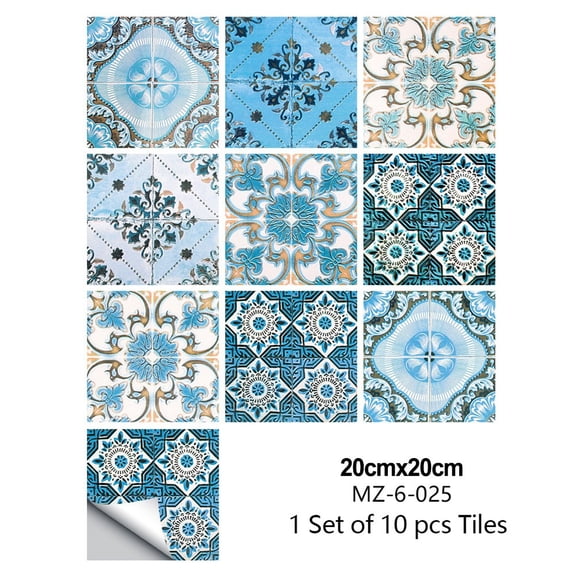 KDJ Mosaic Tile Stickers Bathroom Kitchen Home Wall or Floor - for Home Decor