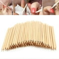 thumbnail image 1 of KDJ Nail Art Orange Wooden-Sticks Cuticle Pusher Remover Pedicure Manicure Tool Set, 1 of 10