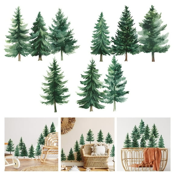 KDJ Pine for Forest Bedroom Living Room Hall Home Background Beautification Wall Sticker - for Home Decor