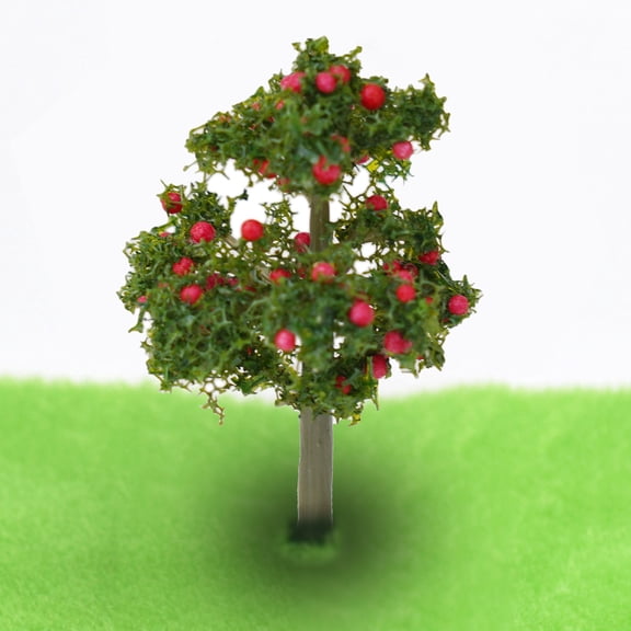 KDJ Plastic Fruit Tree HO Scale Train Layout Garden Sand Table Model Trees Scenery