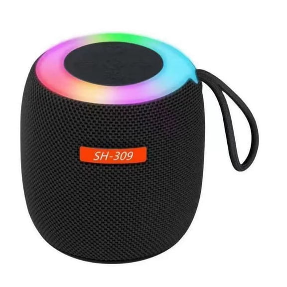 KDJ Portable Wireless Speaker with FM Radio, Waterproof Design, 5 LED Light Modes,