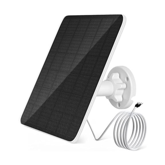KDJ Solar Panel for Video Doorbell 2/3/3+/4/5, 6W Efficient Charging Panel with 10ft Cable, IP66 Waterproof, 360 Adjustable Bracket, Easy Installation, No Battery Changes