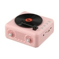 thumbnail image 1 of KDJ Vintage Portable FM Radio Speaker with Bluetooth Compatibility, Built-in Speaker, Retro Design, TF Card & USB Support, 5W Output, 5-Hour Playtime, Pink, 1 of 9