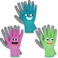 thumbnail image 1 of KDK 3 Pairs Kids Gardening Gloves for Age 3-5, Toddler Rubber Coated Garden Gloves, Kids Work Gloves, for Children, Boys and Girls, 1 of 5