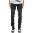 thumbnail image 1 of KDNK Men Shadow Rip And Repair Denim Jeans( Black), 1 of 5