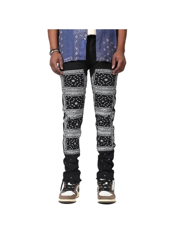 Men All Bandana Pants (Black)