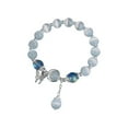thumbnail image 1 of KDSJSXW 2024 14K Gold Plated Jade Crystal Glass Bracelet for Ladies, Women's China Jade Bead Bracelet Gifts for Her Him Wife Grandma Grandpa Mother Daughter Son Father(Light blue-1,One Size), 1 of 6