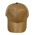 thumbnail image 1 of KDSJSXW 47 Brand Hat Leather Baseball Cap Men Women Adjustable Leather Peaked Cap Mexico Hat (Khaki,One Size), 1 of 4