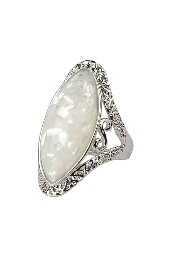 Chunky Gold Rings Vintage Illu-Sion Shell Ring Women's Ring Jewelry Rings Gift Ring Carved Ring Ring Set Wedding Rings Chunky Gold Rings(White,7)