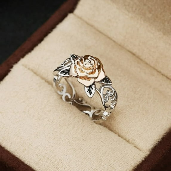 KDSJSXW Chunky Rings Women's Ring Light Luxury Ring Gift Ring Alloy Ring Gold Rings for Women Non Tarnish Sterling Silver Rings Chunky Rings(A,8)