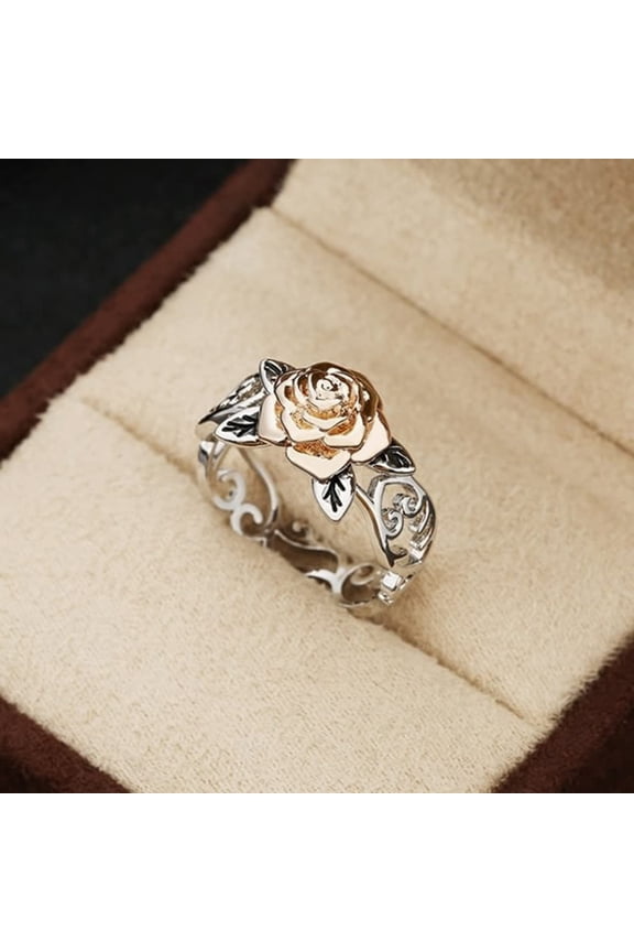 Chunky Rings Women's Ring Light Luxury Ring Gift Ring Alloy Ring Gold Rings for Women Non Tarnish Sterling Silver Rings Chunky Rings(A,8)
