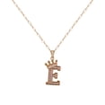thumbnail image 1 of KDSJSXW Collar for Women Copper Gold Plated Crown 26 Letter Pendant Necklace Personalized Letter Heart Choker Necklace Gift for Women Necklace Jewelry Layering Necklaces for Women (E,One Size), 1 of 6