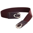 thumbnail image 1 of KDSJSXW Cowboy Belts For Women Womens Belts Elastic Stretch Plus Fashion Dress Belts For Ladies Womens Brown Belt (Coffee,One Size), 1 of 4