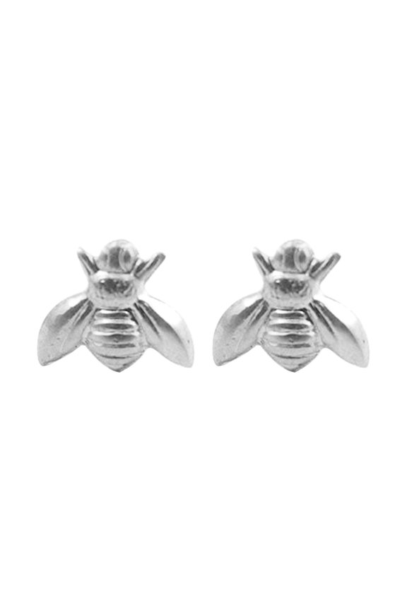 Earrings Bee Earrings Small Bee Earrings Bee Shaped Earrings Gold Silver Earrings Bee Earrings Gold Earrings Stud Earrings for Women Pearl Stud Earrings for Women(Silver,One Size)