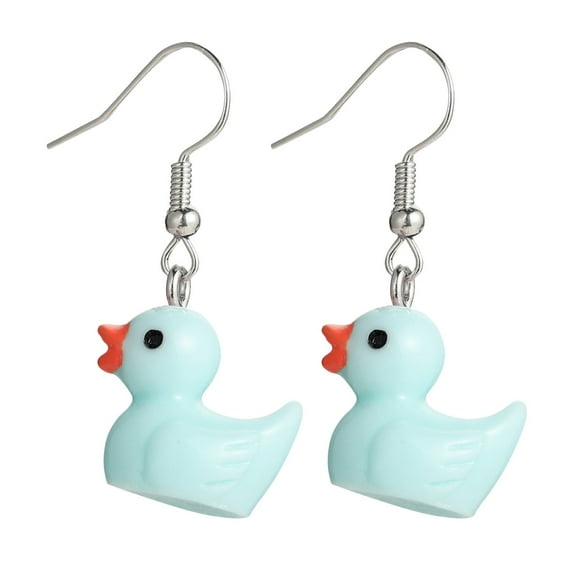 KDSJSXW Earrings Studs Trendy Creative Cute Little Yellow Duck Dangle Earrings for Female Gift Earrings Jewelry Pearl Earring Earrings for Sensitive Ears Pearl Necklace And Earring Set(Blue,One Size)