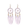 thumbnail image 1 of KDSJSXW Earrings for Women Creative Long Coffee Feather Earrings Tassel Ear Accessories Bohemian Style foreign Trade Accessories Gift Earrings for Women Gold Pearl Earrings Earrings(D,One Size), 1 of 4