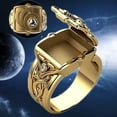 thumbnail image 1 of KDSJSXW Engagement Rings Personality Rings Open Top Men's And Women's Rings Popular Couple Rings Valentine's Day Gifts Diamond Band Rings for Women Crystal Rings Engagement Rings(Gold,9), 1 of 6