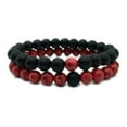 thumbnail image 1 of KDSJSXW Fake Tiger Eye Bracelet for Men Natural Stone Beads Bracelet Set Stretch Bracelets Adjustable Black Crystal Beaded Bracelet for Men Women Gifts(C,One Size), 1 of 5