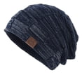 thumbnail image 1 of KDSJSXW Gift For Men Women Winter Mixed Color Wool Knitting Hat Warm Fashion Pullover Warm Hat Knit Hat (Navy Blue,One Size), 1 of 4