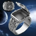 thumbnail image 1 of KDSJSXW Gold Plated Rings for Women Personality Rings Open Top Men's And Women's Rings Popular Couple Rings Valentine's Day Gifts Rings for Women Wedding Bands for Women (Silver,9), 1 of 6