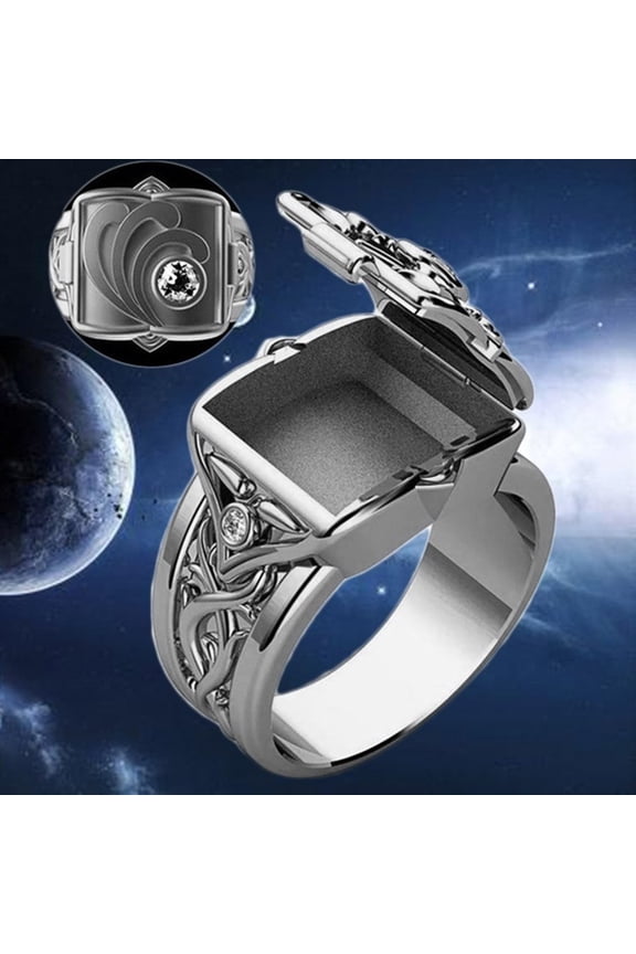 Gold Plated Rings for Women Personality Rings Open Top Men's And Women's Rings Popular Couple Rings Valentine's Day Gifts Rings for Women Wedding Bands for Women (Silver,9)