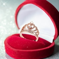 KDSJSXW Gold Rings That Don'T Tarnish Full Diamond Zircon Crown Hollow Rings Women Fashion Rose Gold Diamond Zircon Ring Ladies Jewelry Diamond Rings for Women Size 5 10 Wedding Band (Rose Gold,6)