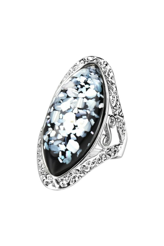 Gold Wedding Bands for Women Vintage Illu-Sion Shell Ring Women's Ring Jewelry Rings Gift Ring Carved Ring Rose Gold Ring Rings for Women Sterling Silver Gold Wedding Bands for Women(Blue,8)