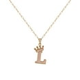 thumbnail image 1 of KDSJSXW Jewelry for Women Gold Copper Gold Plated Crown 26 Letter Pendant Necklace Personalized Letter Heart Choker Necklace Gift for Women Necklace Jewelry Stacked Necklaces for Women (L,One Size), 1 of 6