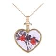 thumbnail image 1 of KDSJSXW Necklaces for Women Gold Heart Glass Dried Flower Necklace Natural Lace Flower Pendant Necklace Gold Layered Silver Necklaces for Women Gold Prom Jewelry Necklace Set(Purple1,One Size), 1 of 5