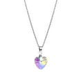 thumbnail image 1 of KDSJSXW Necklaces for Women Trendy Heart of The Sea Necklace Heart Shaped Crystal Collarbone Necklace Decorated With A Heart Sweater Chain Jewelry for Women Silver Jewelry Set (Silver,One Size), 1 of 5