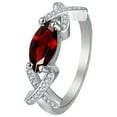 thumbnail image 1 of KDSJSXW New Year Non Tarnish Gold Rings Ladies Fashion Rings Inlaid Zircon Personalized Fashion Combinations Crystal Horse Eye Diamond Rings, 1 of 6
