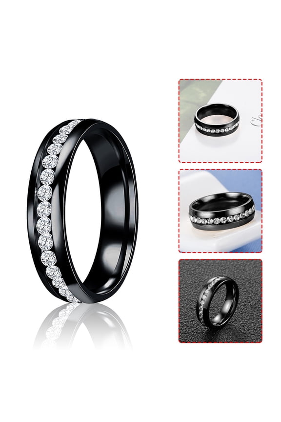 Non Tarnish Gold Rings Vintage Pumpkin Truck Wreath-Acrylic Holiday Door Frame Garland Decoration Decor Wedding Ring Silver Rings for Women Non Tarnish Gold Rings(Black,9)