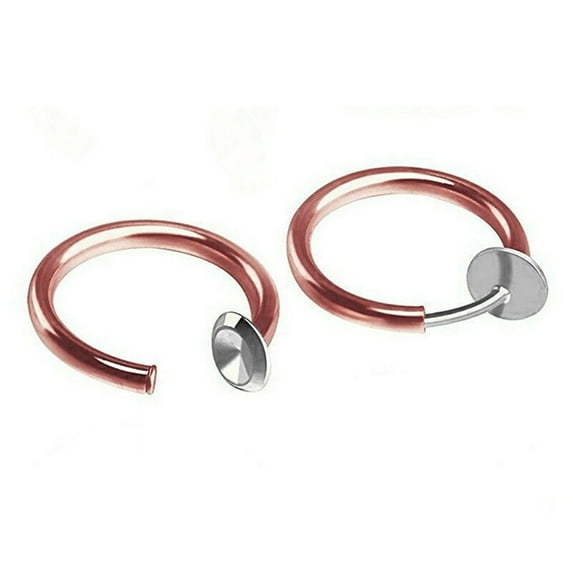 KDSJSXW Pearl Earrings for Women Retractable Earrings No Need Piercing Men Women Classic Hip-Hop Hoop Earrings Earrings for Women Pearl Earrings Sterling Silver Earrings Studs(Rose Gold,One Size)