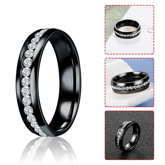 KDSJSXW Rose Gold Ring Vintage Pumpkin Truck Wreath-Acrylic Holiday Door Frame Garland Decoration Decor Ring for Women Wedding Bands for Women Rose Gold Ring(Black,11)